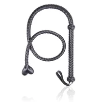 PU Leather Horse Whip With Lashing Handle Paddle Scattered Whip for Horse Training Crop Whip 1.3M new 1