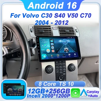 Radio para Auto con Android 16 para Volvo C30 S40 V50 C70 2004 2005 2006 2007 2008 - 2012, Android Auto, Carplay, Estéreo, GPS, Navegación, Wifi 1