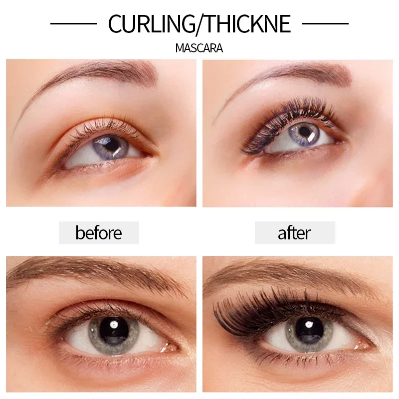 YANQINA Liquid Eyeliner Pencil+4D Waterproof Mascara Set Cosmetics Eye Liner Thick Curling Mascara Eyebrow Pencil Eyes Makeup 3