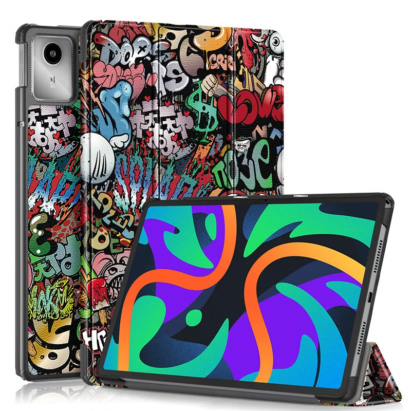 CASAFUNY Lenovo Tab M11 11 Inch Tablet TB330FU 2024 Case Magnetic Protective Cover With TPU Cover For Lenovo Tab M11 11 2024, Black Cat