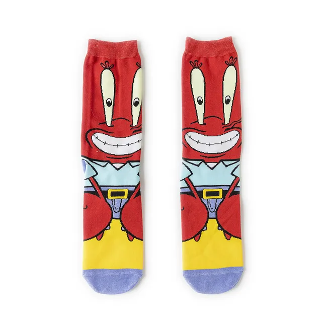SpongeBob Squidward Tentacles Patrick Star Crab boss Plankton  cartoon Adult tube socks Cosplay Children Christmas Gifts sock 37