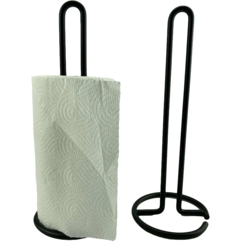 Metal Paper Towel Holder Stand Modern Minimalist Countertop Dispenser for Kitchen Dining Table Elegant Gold Rose Gold Finish