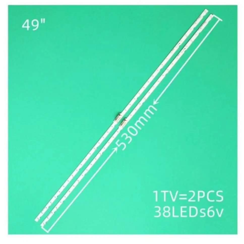 Retroilluminazione A Led 38 Led Per Samsung Tvs 49 "Tv Aot_49_Nu7300_Nu7100_2X38_3030C_D6T-2D1_19S2P Rev.V4 Ue49Nu7140 Ue49Nu7100