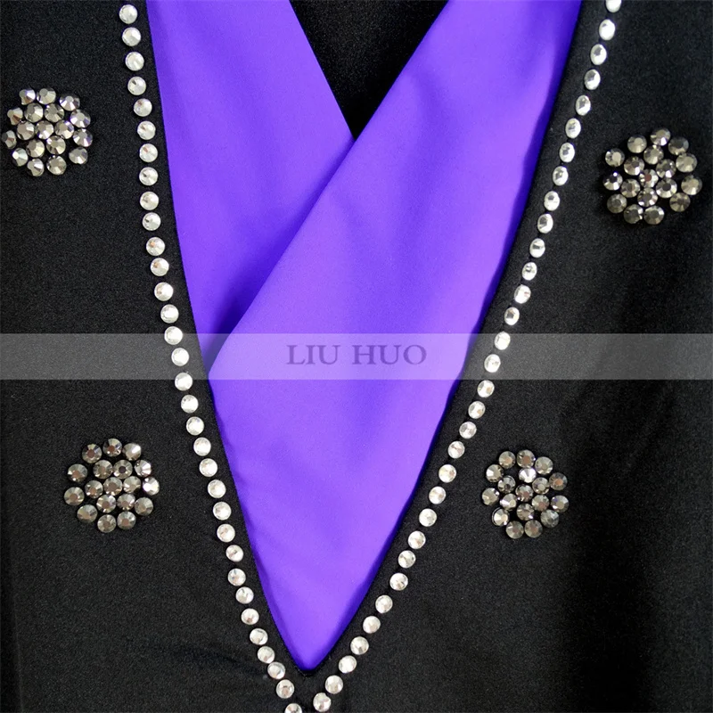 LIUHUO Figure Skating Top Men's Boys' Ice Top Black Spandex Stretchy Skating Costume Wear Long Sleeves Dance Teens Adult Ballet
