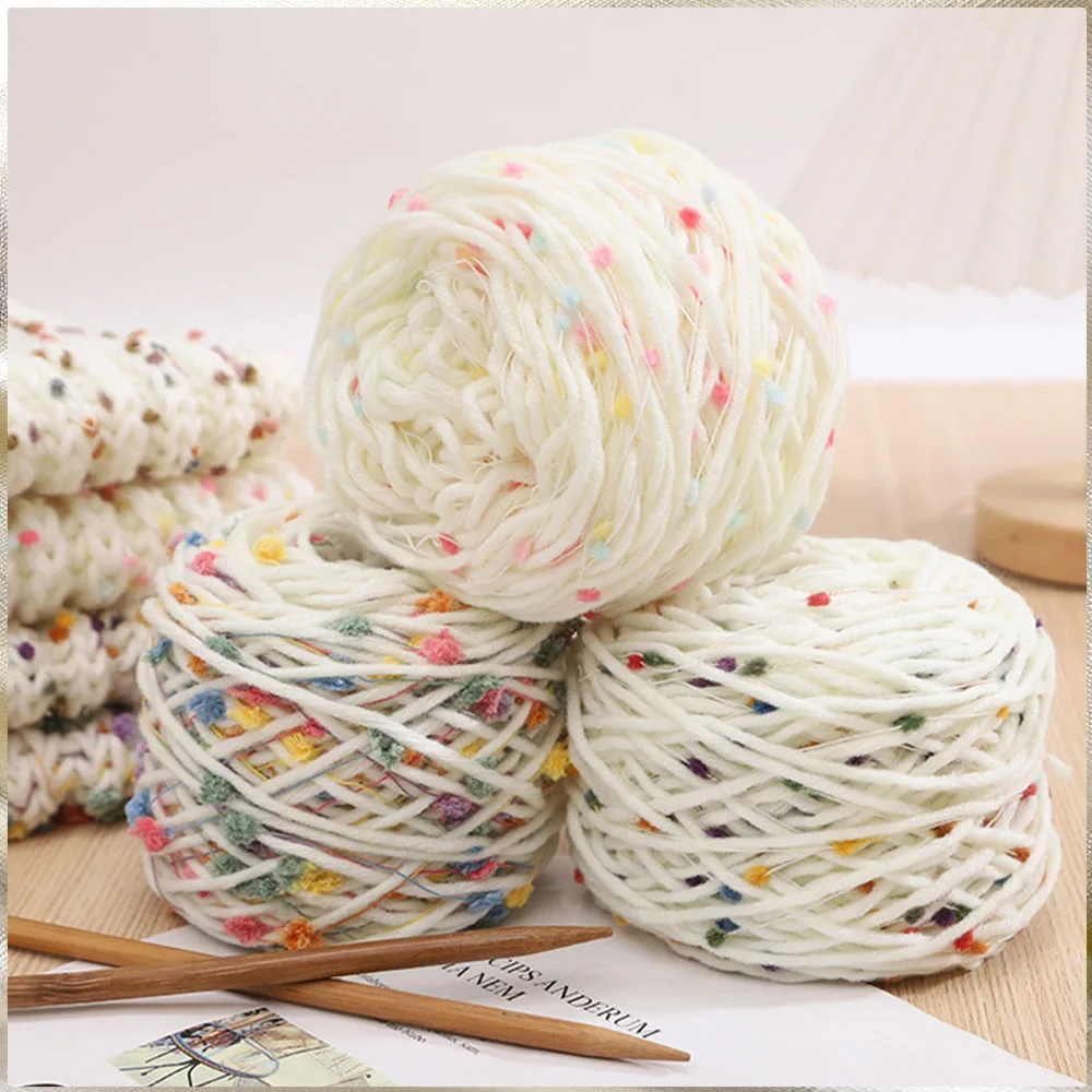 A3 50g/Roll Rainbow Beans Wool Yarn Cute Yarn Knitting Thread DIY Craft Scarf Sweater Knitted Yarn Sewing Accessories 2
