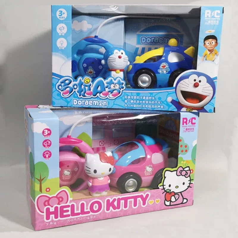 

Anime Sanrio Hellokitty Doraemon Figure Model Remote Control Car Kawaii Cute Cartoon Music RC X-Mas Birthday Gifts Kids Children
