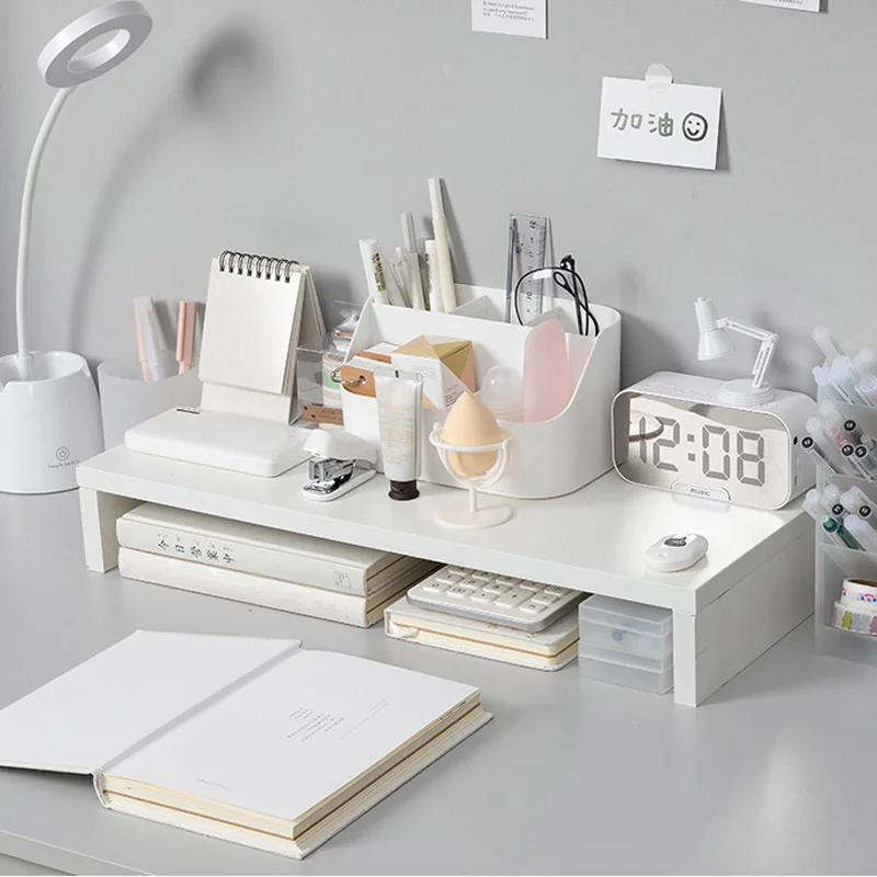 ComputerMultifunctionMonitorStandRiserLaptopHolderWooden