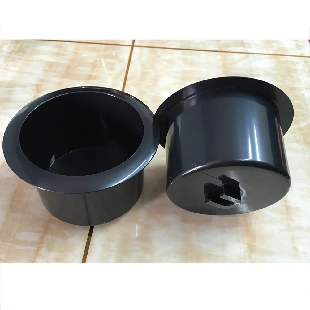 Plastic Replacement Cup Holder Insert Black Storage Cup for Sofa Recliner Car Poker Table