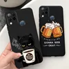For Infinix X689F X689 Case Infinix Hot 11 G37 Hot 10S NFC 10T Coque Funda Soft Silicone Camera Protected Black Cat Space Man 3