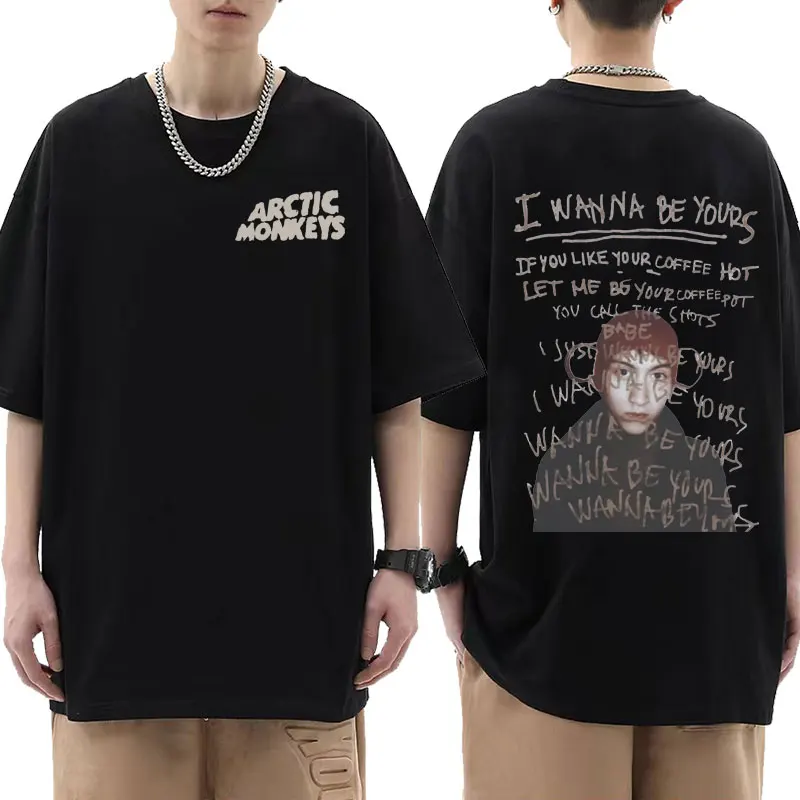Arctic Clacks Am North American Tour T Shirt Album I Wanna Be Your List Doodle T-Shirt Uomo Donna Harajuku Hip Hop Gothic Tees