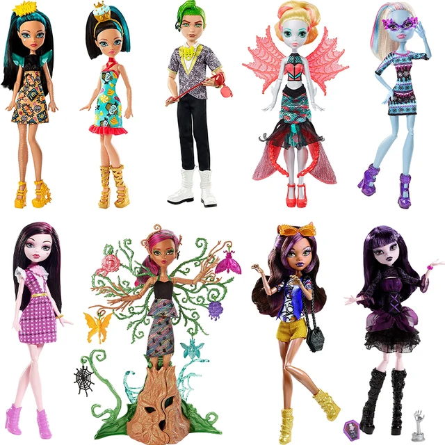 Original Monster High Doll Collection Model Toys for Girls Action Figure Cleo De Nile、Lagoona Blue、Draculaura、Elissabat、Viperine 1