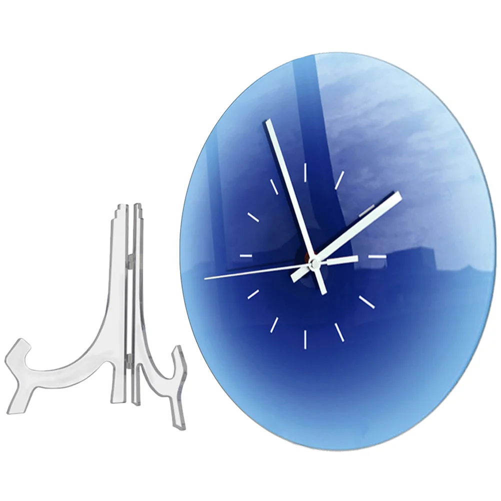 

Sunset Wall Clock Blue Ocean Acrylic Round Tabletop Decorative Hanging Silent Non-Ticking Living Room Bedroom