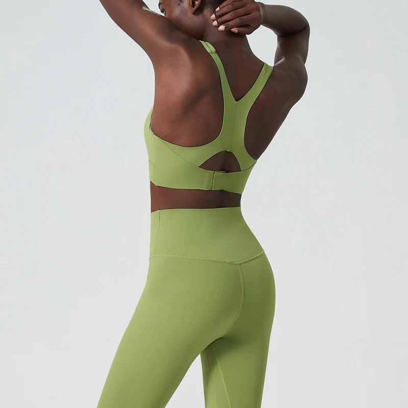 ジャズエクササイズ　トップス S Women Two Pieces Fitness Yoga Set Solid Color Super Stretch