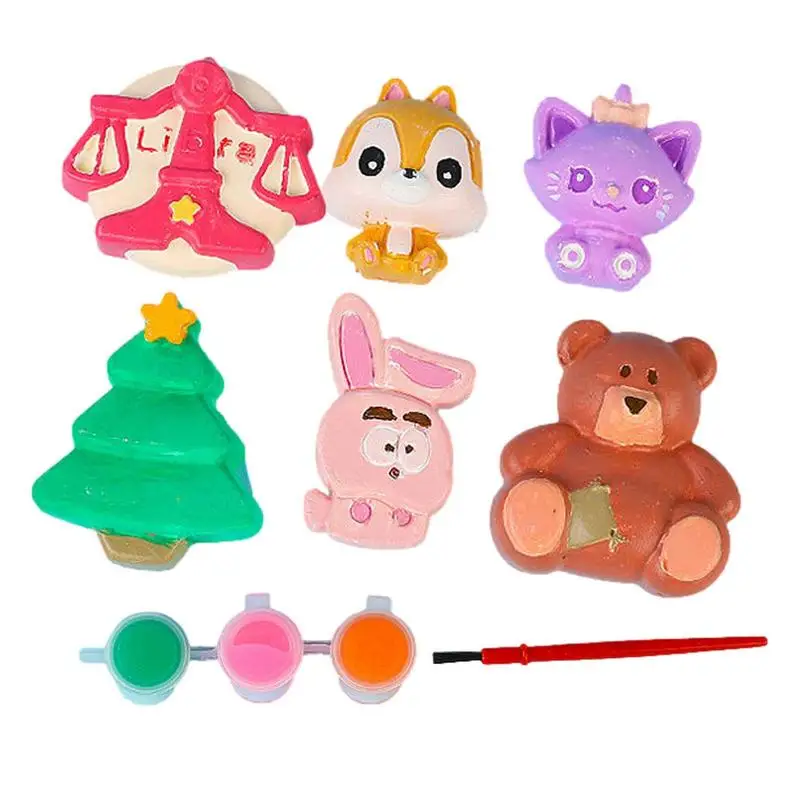 

Plaster Painting Kit Plaster Painting Craft Kit Art Set DIY Painting Kit Crafts For Kids DIY 3D Birthday Gift Early Education