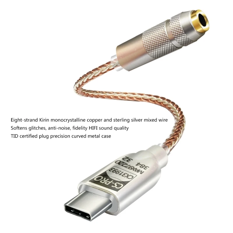 USB 3.5mm 사운드 어댑터 유형 헤드폰 어댑터 DAC 케이블 사운드 어댑터