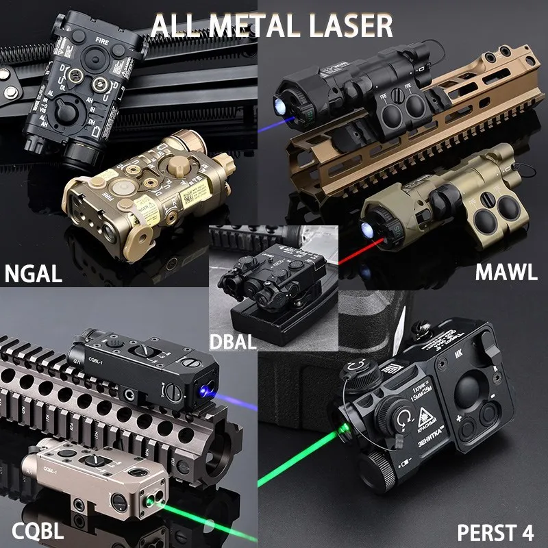 

Tactical NGAL MAWL DBAL CQBL PERST4 Full Series Hunting Laser Red Green Blue Laser Pointer IR Sight Airsoft Weapon Accessory