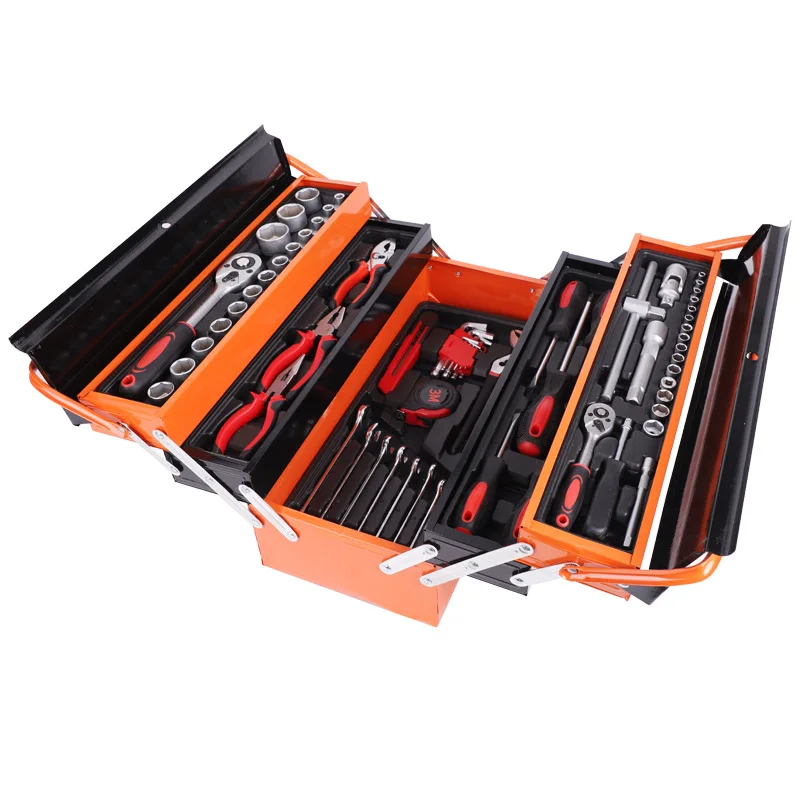 

86 professional garage tools, manual maintenance equipment, toolbox, tool set