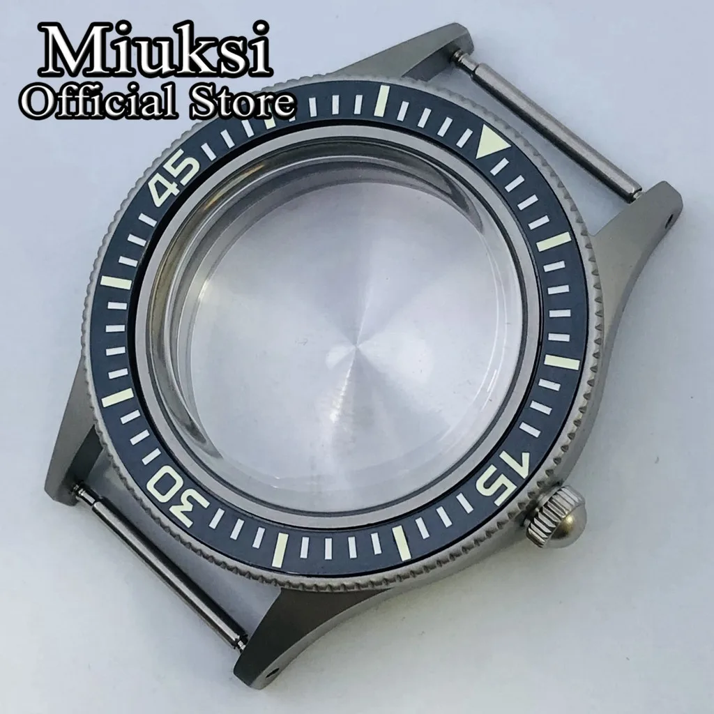Miuksi 40mm Retro Watch Case with Domed Glass and Luminous Bezel