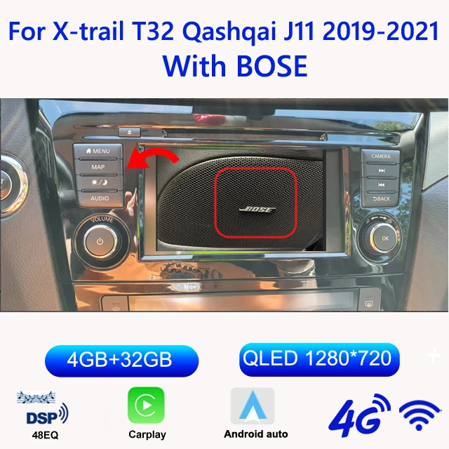 SINOSMART Car Radio Android for Nissan Qashqai J11 X-Trail xtrail T32 Rogue Dualis 2013-2021 Multimedia Player Support OEM 360 best car stereo Car Multimedia Players