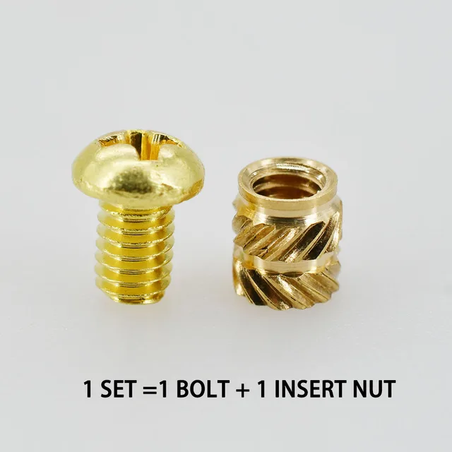Computer Threaded Nut Inserts Copper Knurled Hot Melt Insert Nuts Bolt