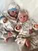 NPK 19inch Reborn Baby Doll Twins Elijah Make-up Handmade 3D Skin Multiple Layers Painting Collectible Art Doll 5