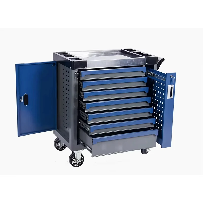 7 Drawer Tool Cart with Keys,Tool Cabinet Removable with Silent universal wheels,Heavy Duty Toolbox,For Car Repair Workshop/Home 5