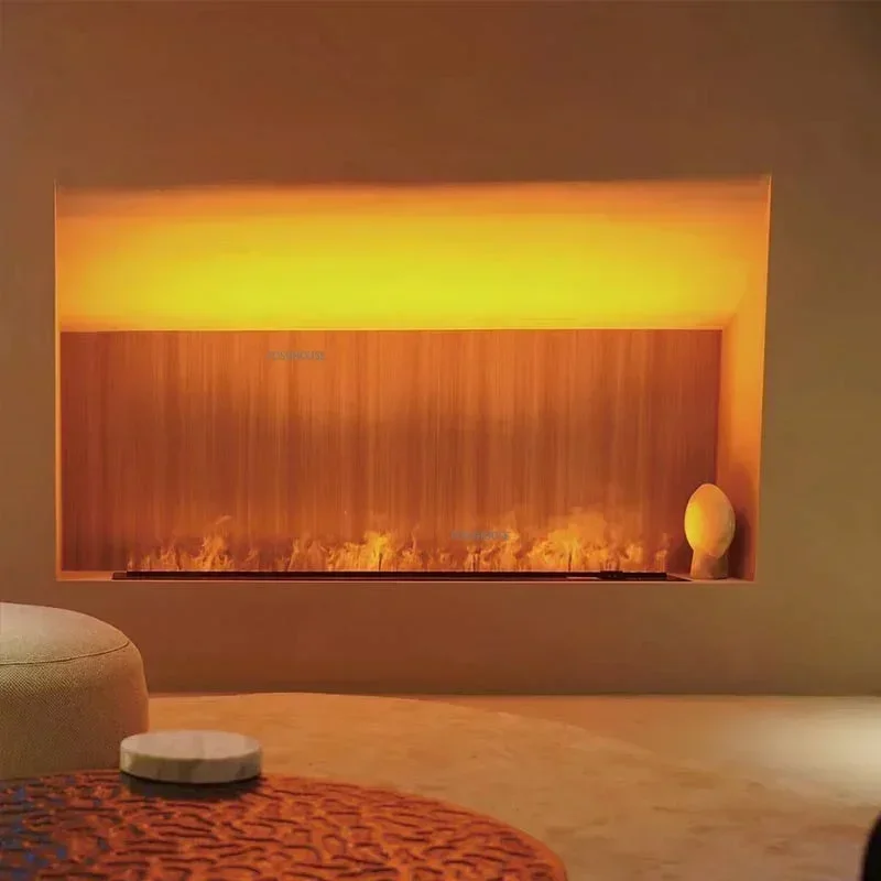 Home 3D Atomized Built-in Electric Fireplace European Decoration Electric Simulated Flame Living Room TV Cabinet Fireplaces X