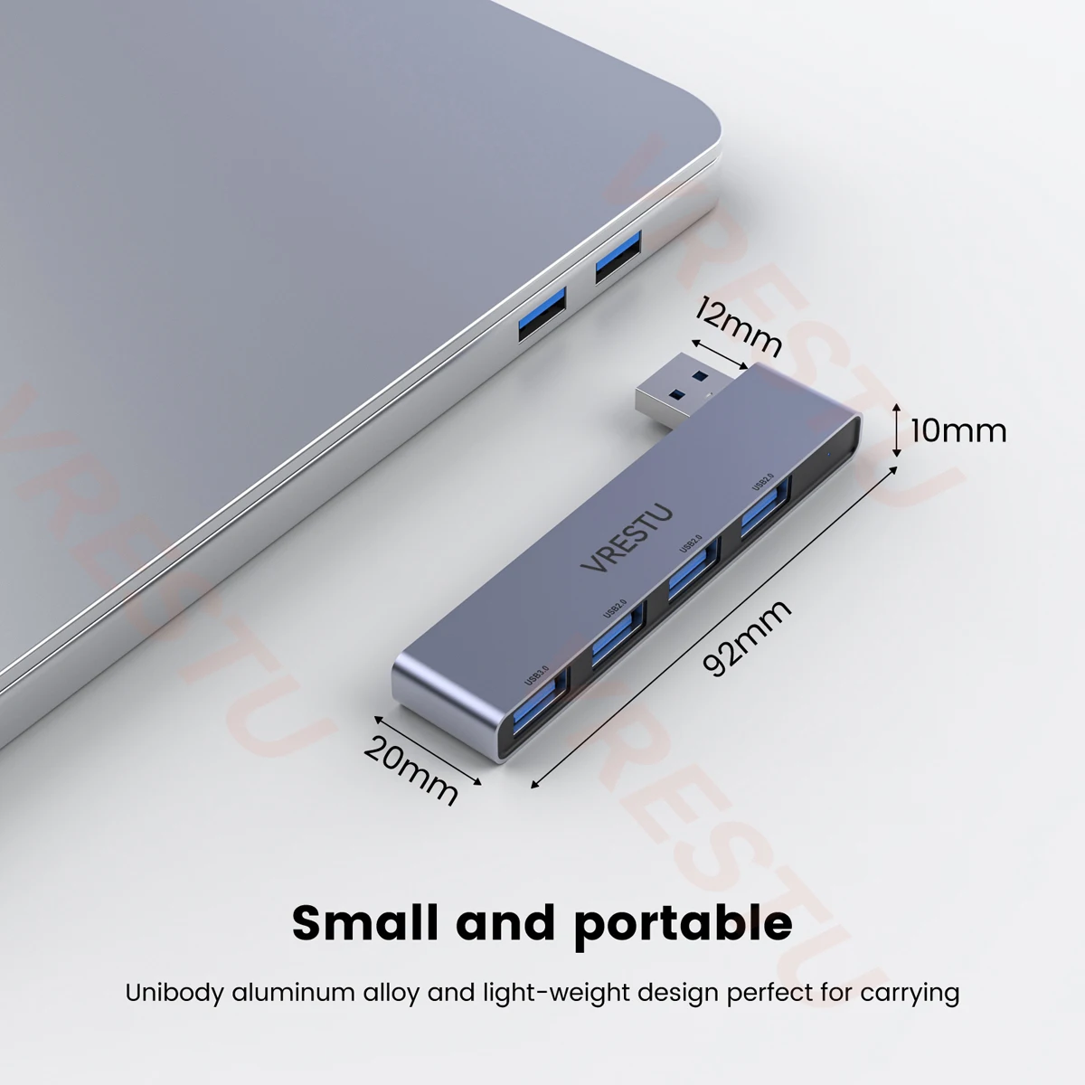 USB to 4 USB 2.0 3.0 5G HUB Multi Port OTG Expansion 4 in 1 Right Side USB Dock Station for PC Laptop Notebook Computer PC Data 6