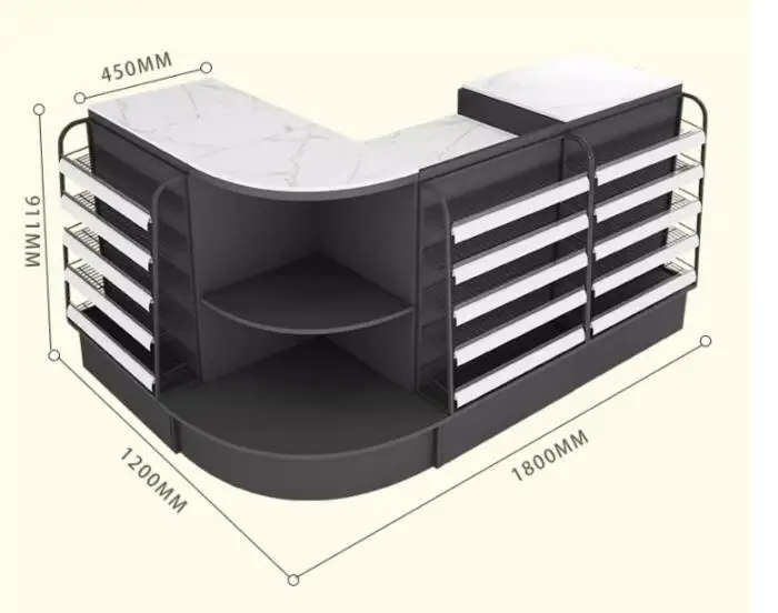 Supermarket cashier tobacco and liquor cabinet combination corner rock plate convenience store tobacco counter cabinet