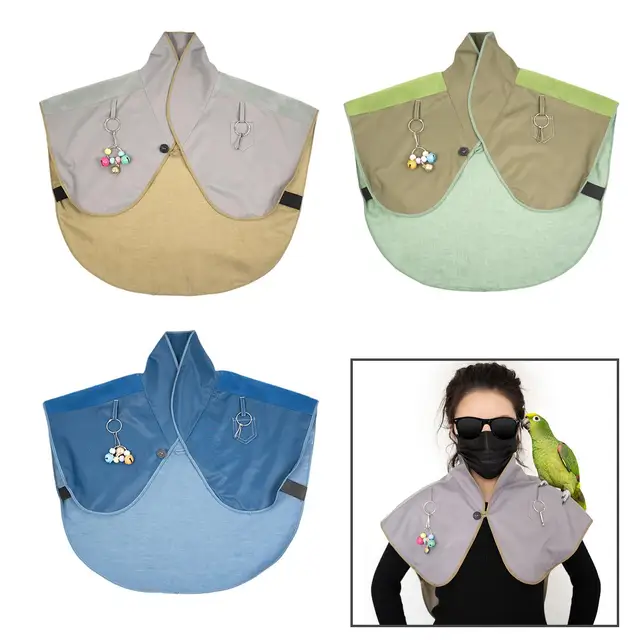 Parrot Anti Scratch Shoulder Protector Wear Resistant Bird Diaper Poop Cover for Small Medium Parrots Macaws Conures Parakeets 1