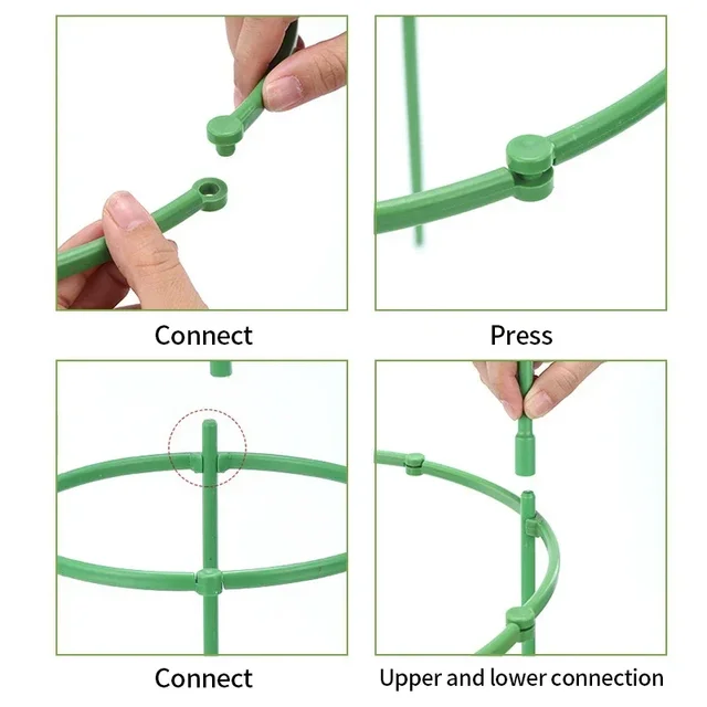 Plant Support Pile Garden Semicircle Flower Stand Cage Plant Grow Fixing Rod Vine Climbing Bracket Stake Holder Bonsai Tool New 6