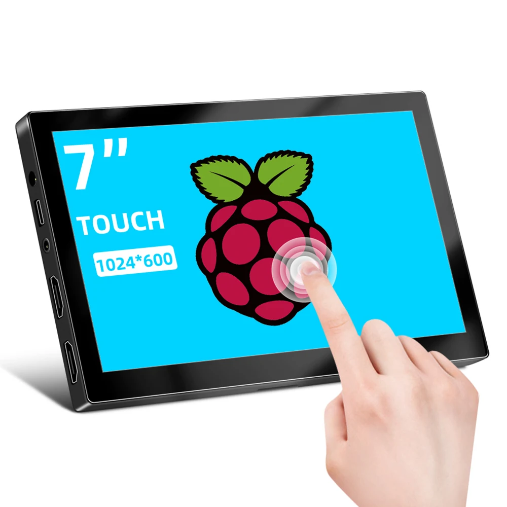 Monitor de Tela de Toque Capacitivo Portátil Display Lcd para Raspberry pi Compatível com Windows Hdmi Pontos 1024×600 Tft