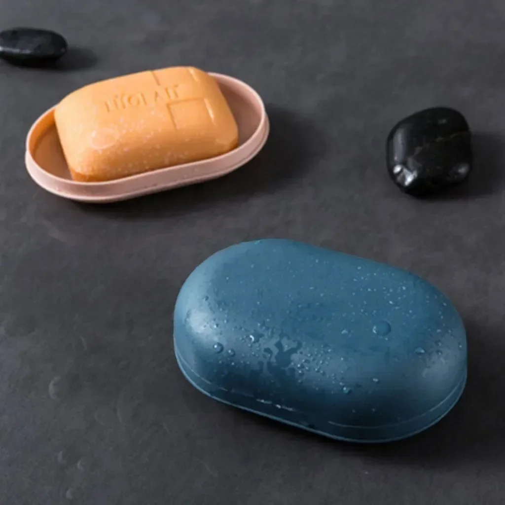 Plastic Bathroom Shower Soap Box With Lids Travel Portable Small Soap Tray Dish Storage Holder Plate Home Container soap box