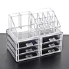 New Clear Acrylic Makeup Organizer Drawer Storage Box Skin Care Home Desktop Women Makeup Tools Jewelry Lipstick Storage Case 1