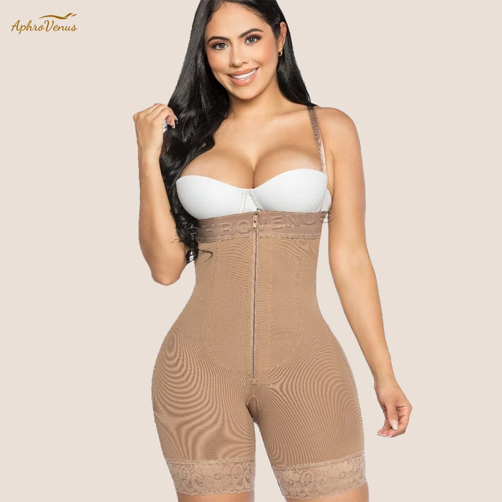 

Fajas Open Bust Tummy Control Shapewear for Women Postpartum Body Shaper Post Liposuction Slimming Front Zipper Underwear