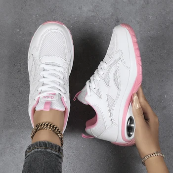 Shoes for Women Sneaker Air Cushion Casual Walking Shoes Wedges Wedges Chunky Hiking Woman Sports Shoes Light Mesh Breathable 3