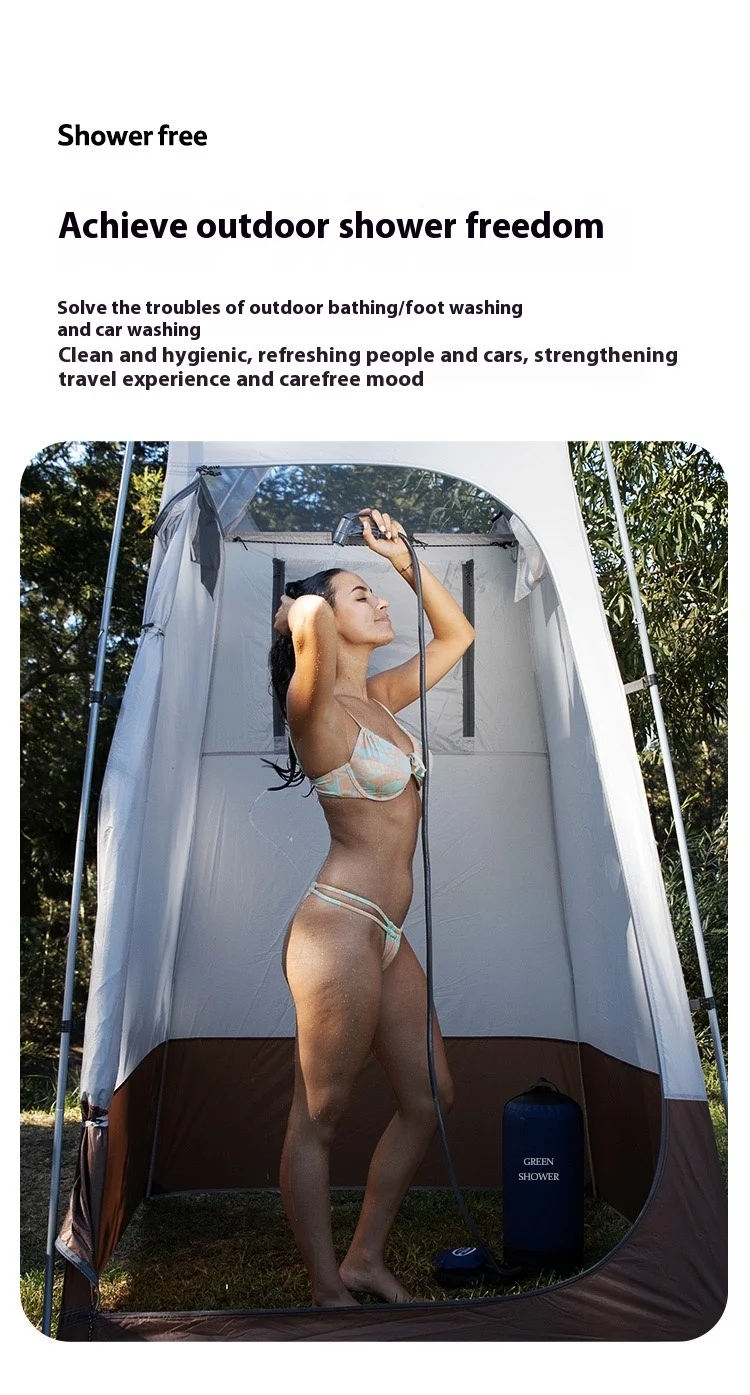 Description Picture 5 of itemLohascamping Camping Pressure Shower with Foot Pump Lightweight Outdoor Inflatable Shower Pressure Shower Water Bag Bathing