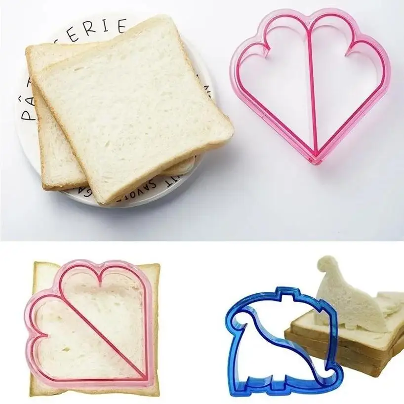 Cake Pastry Mould Lunch Kids Cookies Cake Bread Biscuit Food Cutter Embossing Device Cooking Tools Cartoon Sandwich Cutter Mold