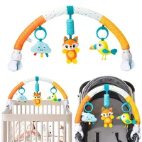 Arc de poussette pour bébé, jouet, cloche de jeu amusante pour nouveau-nés, activité sensorielle réglable pour videurs et siège de sécurité de voiture, jouets suspendus pour lit 6