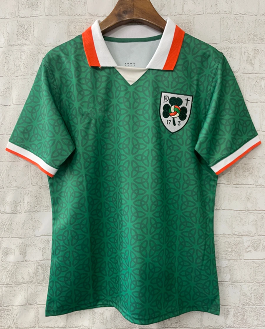 Tee-shirt Rugby Irlande Hommes | Brodé vert trèfle | Cadeau pour lui - France