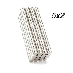 Durable Super Strong Round Magnet - 5mm x 2mm Powerful NdFeB Magnetic Disc - 500pcs (5x2mm)