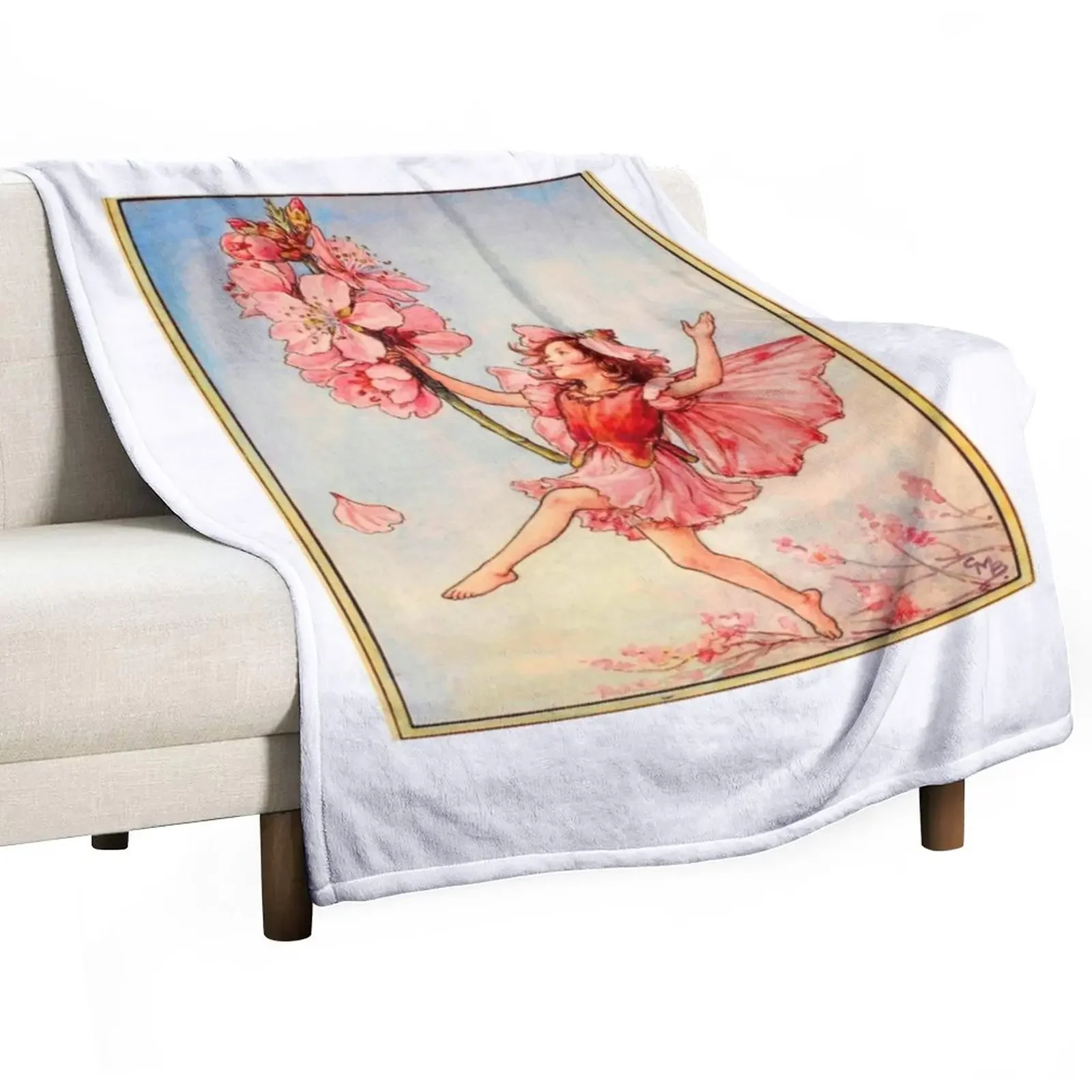 

Cicely Mary Barker The Almond Blossom Fairy Throw Blanket Blankets For Bed For Baby Bed covers Stuffeds Blankets