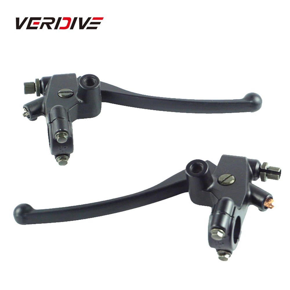 Universal 7/8" 22mm Motorcycle Left Brake Clutch Lever Lens Holder Master Cylinder Honda CB400