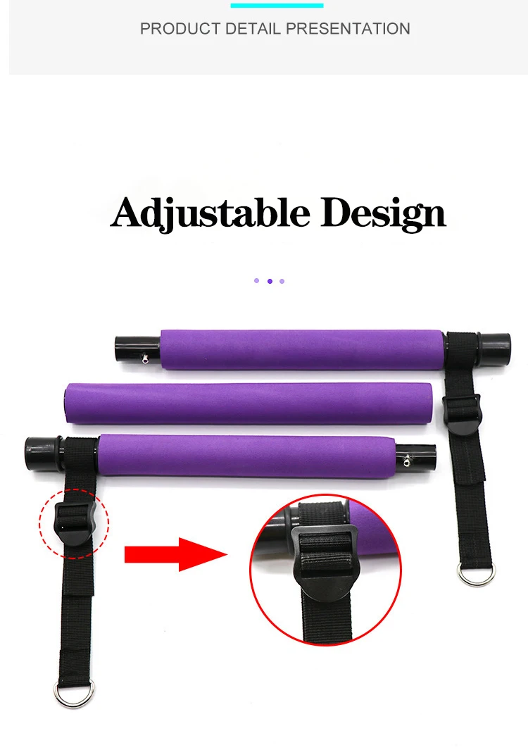 Workout Bar Fitness Widerstand Bands Anzug Pilates Yoga Zugseil Übung Training Expander Gym Ausrüstung für Home Bodybuilding – Detail 1