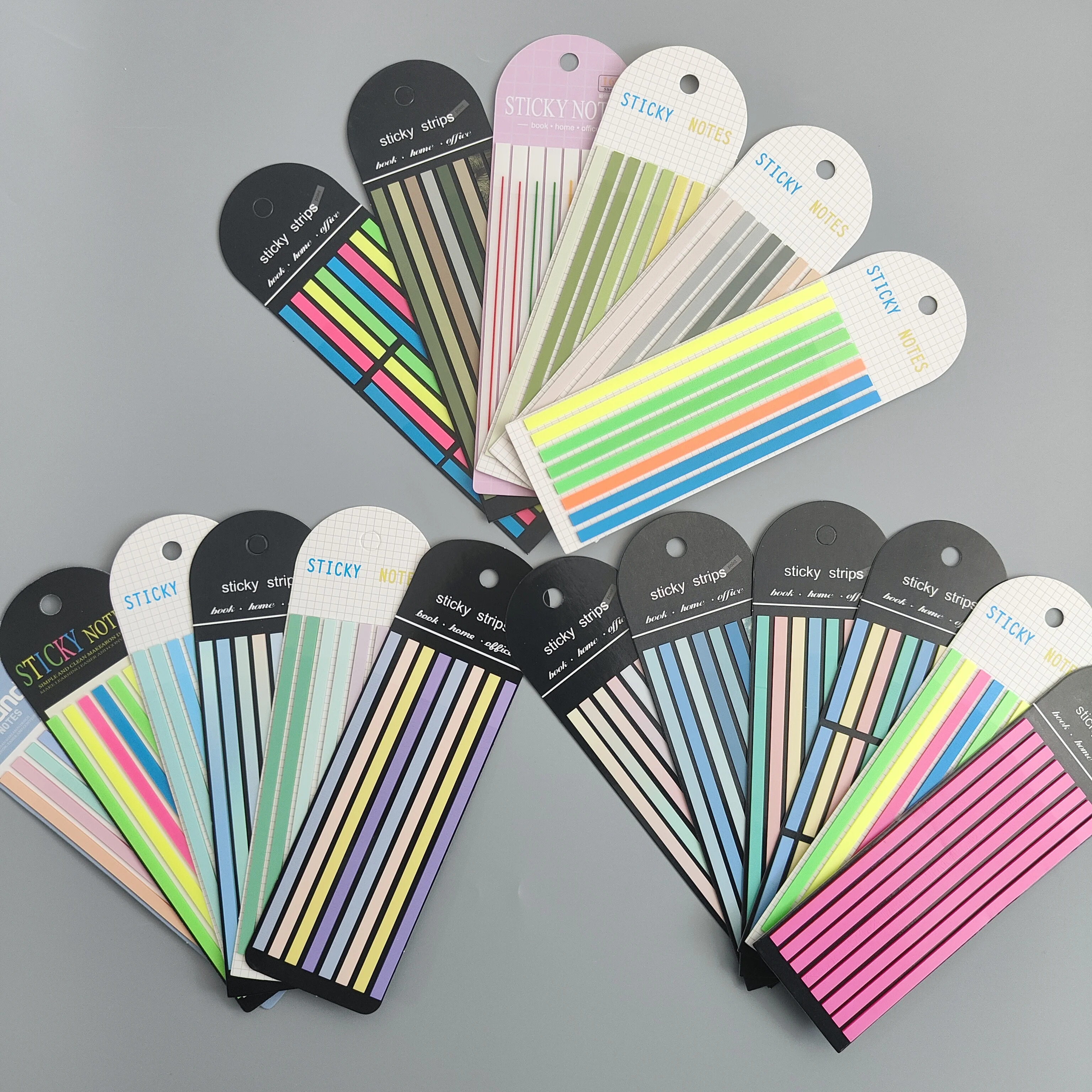 18 Packs  Transparent Sticky Notes Self-Adhesive Reading Book Annotation Notepad Bookmarks Memo Pad Index Tabs Cute 3