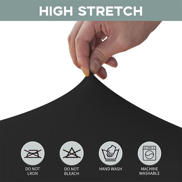 Couverture de Table en Spandex extensible de 4 6 8 pieds, pour Tables rectangulaires, nappes lavables et résistantes aux rides, protection de Table Durable JT442 5