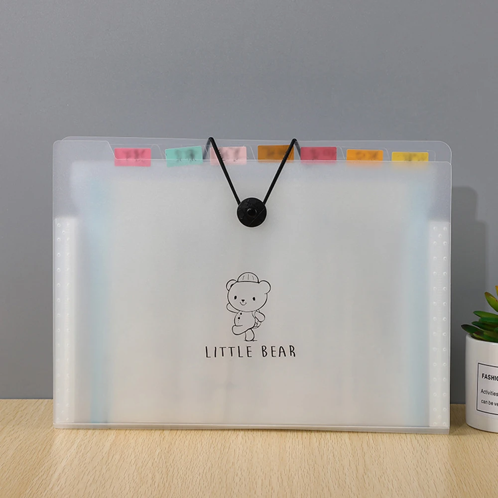 Student Organ Bag 1PC 8 Compartment Portable Test Paper Bag Multi-Layer Insert File Folder Multi-Functional Storage Folder file folder file bag stationary organizer pouch