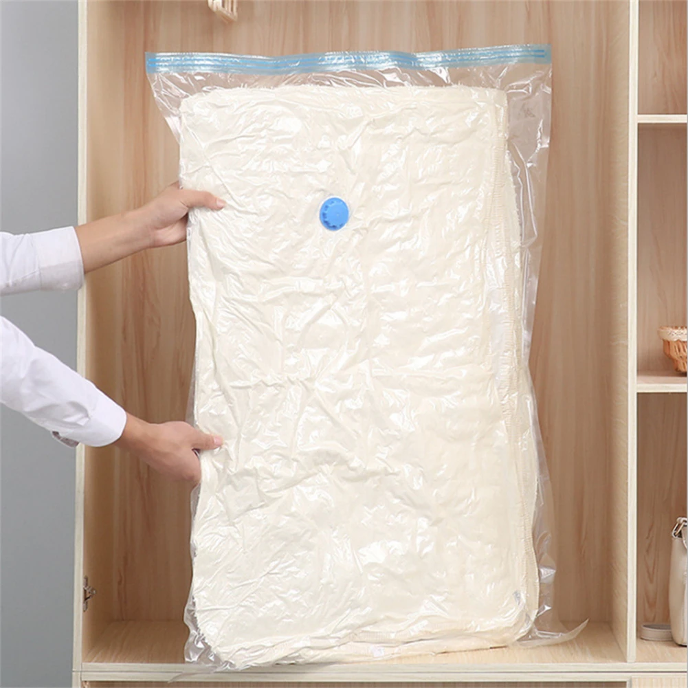 

1pc Vacuum Storage Bags Transparent Compression Empty Bag Large PET+PE Compression Empty Bag For Storing Bedding And Clothing