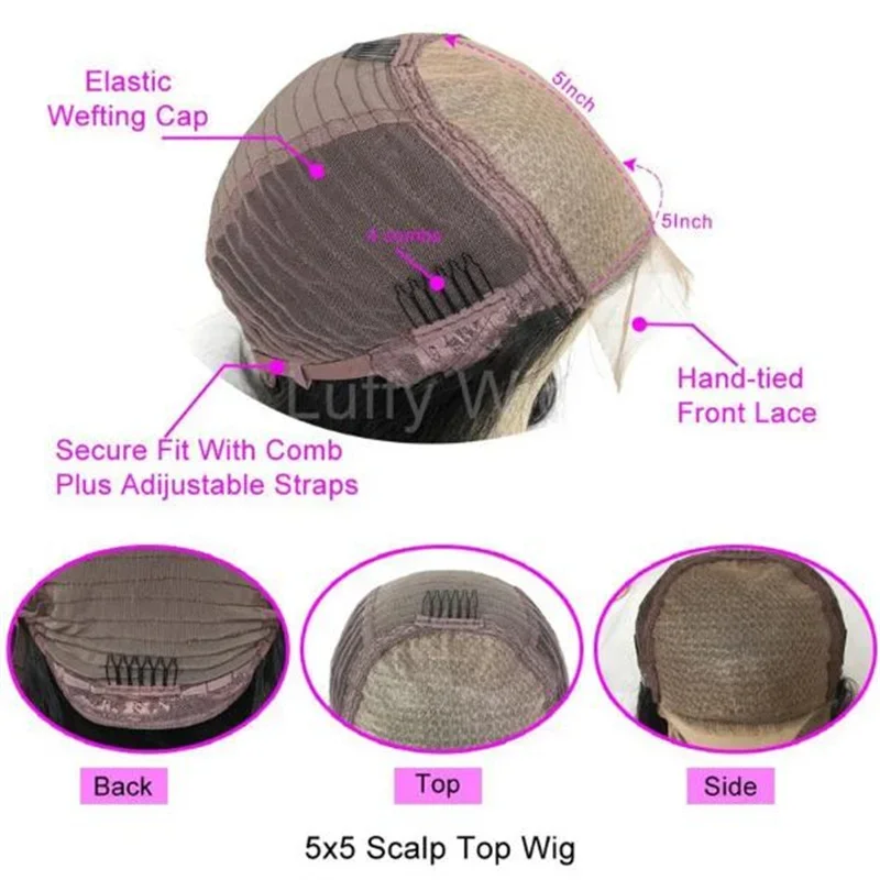 Human Hair Wig 28 Inch 180Density Wave Jewish With 5x5 Silk Base BabyHair HD Lace European Preplucked Glueless Daily