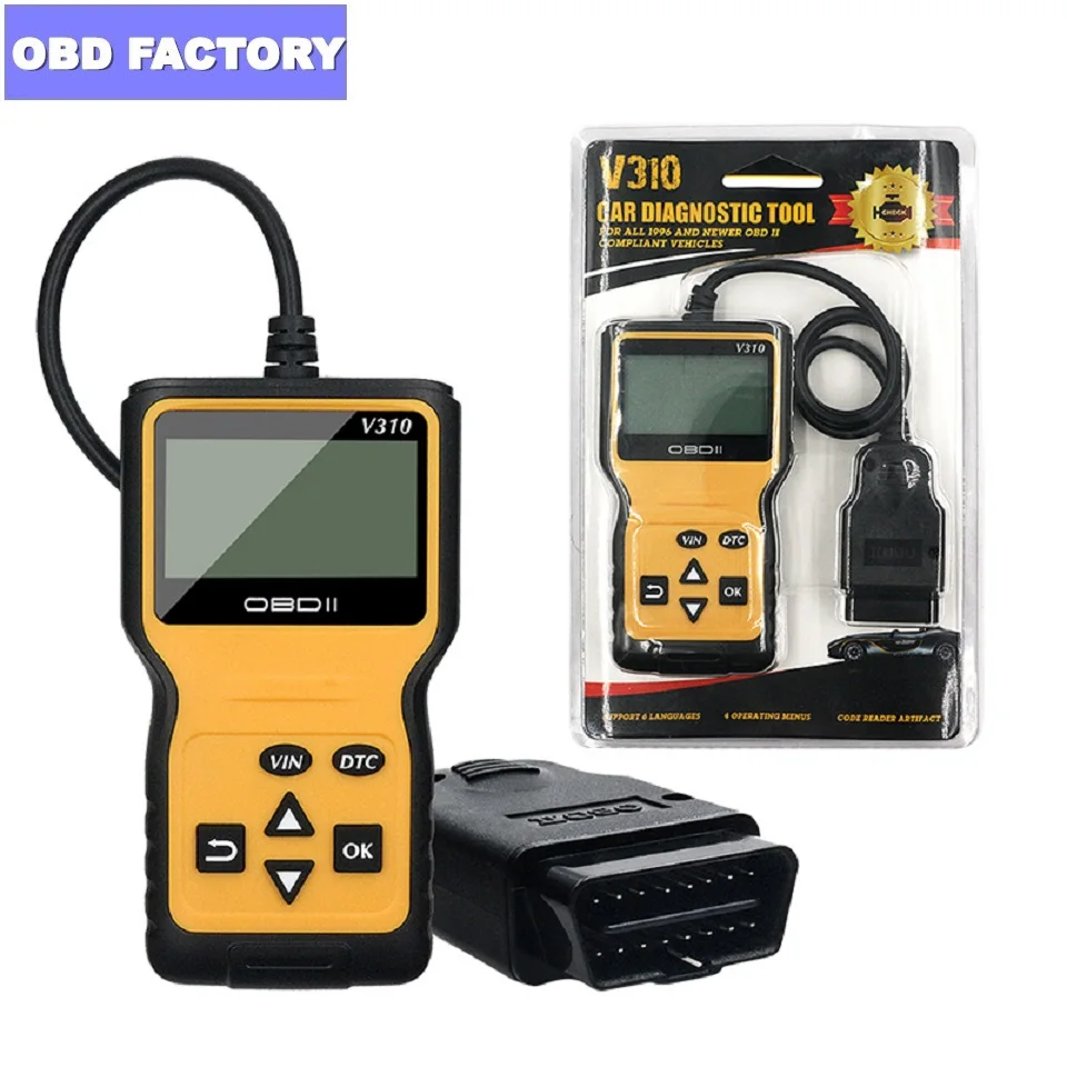 6 Languages fault code reader V310 Engine Coolant Temp Car Speed Probe